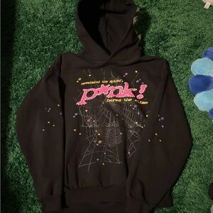 Black and Pink sp5der hoodie